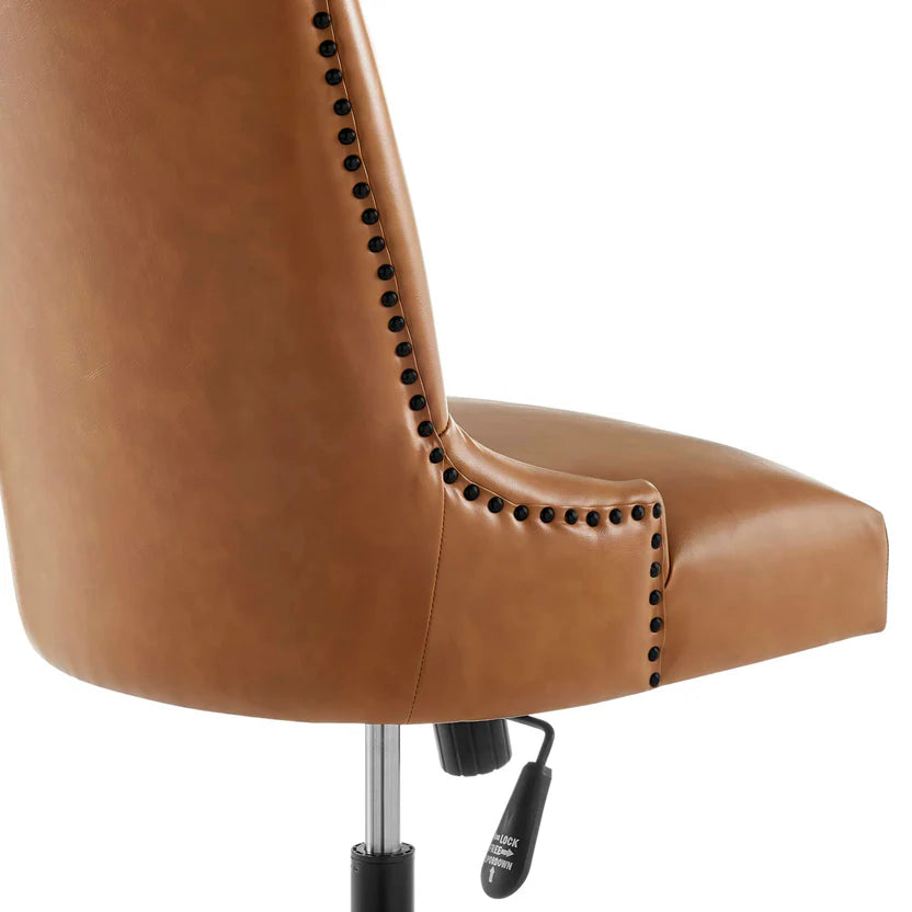Empower Black & Tan Vegan Leather Office Chair