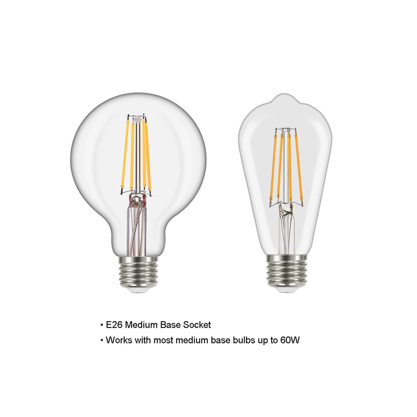 Modern Matte Black 5-Light Edison Chandelier
