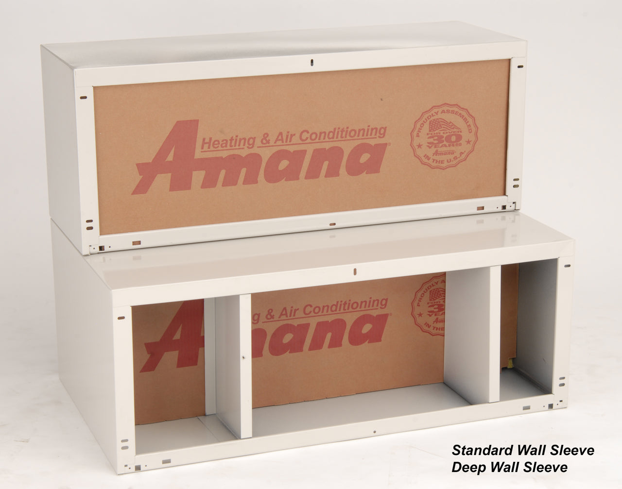 Amana WS900QW Series Insulated PTAC Wall Sleeves | Quiet White Metal Sleeves with Weather Board (Standard & Extra-Deep Variants)