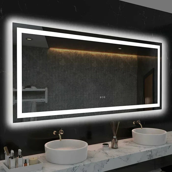 Front & Backlit LED Mirrors: Meeting Franchise PIP Requirements for Guest Bathrooms