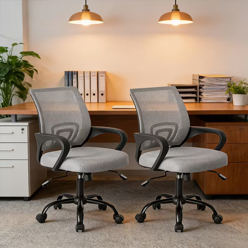 Lush Executive-Flow | Ergonomic Mid-Back Office Chair | Lumbar Support & Rocking Mode