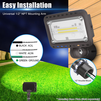 Waterproof 12,840 Lumen Exterior Security Light by Lush Global