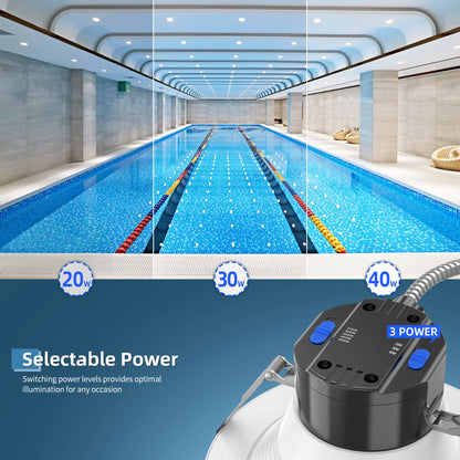10" LED Commercial Downlight – DNL Series (4-Pack) | 5000 Lumens | Selectable Wattage & CCT