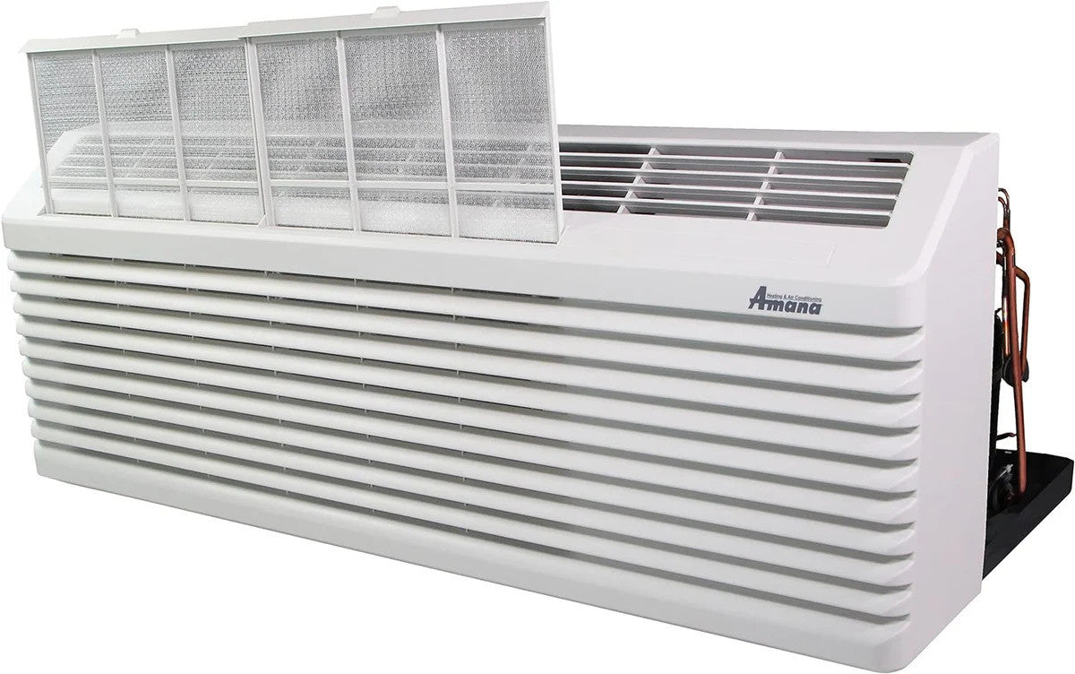 Amana PTC093J50AXXX commercial 9,000 BTU J-Series PTAC chassis front view