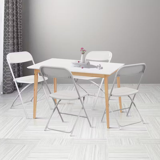 Commercial Grade White Folding Chairs | 350-lb Capacity (Packs of 20 or 50)