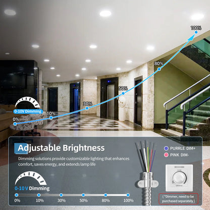 10" LED Commercial Downlight – DNL Series (4-Pack) | 5000 Lumens | Selectable Wattage & CCT