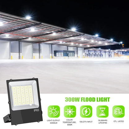 Lush Flood-Pro Prime | 300W Industrial LED Flood Light | 42,000 Lumens
