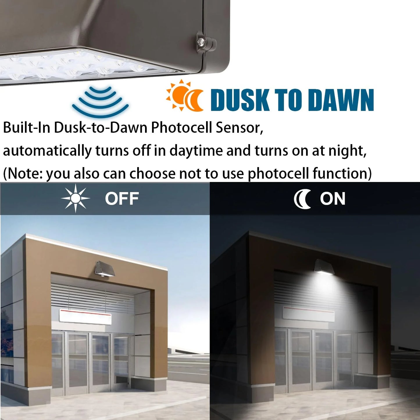 Lush Pro-Wall Prime | Tunable 28W-70W LED Wall Pack | 3-Color Selectable
