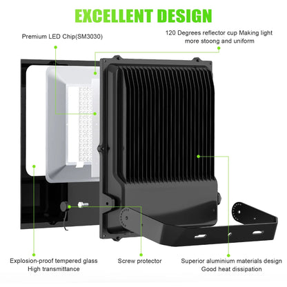 Lush Flood-Pro Prime | 300W Industrial LED Flood Light | 42,000 Lumens