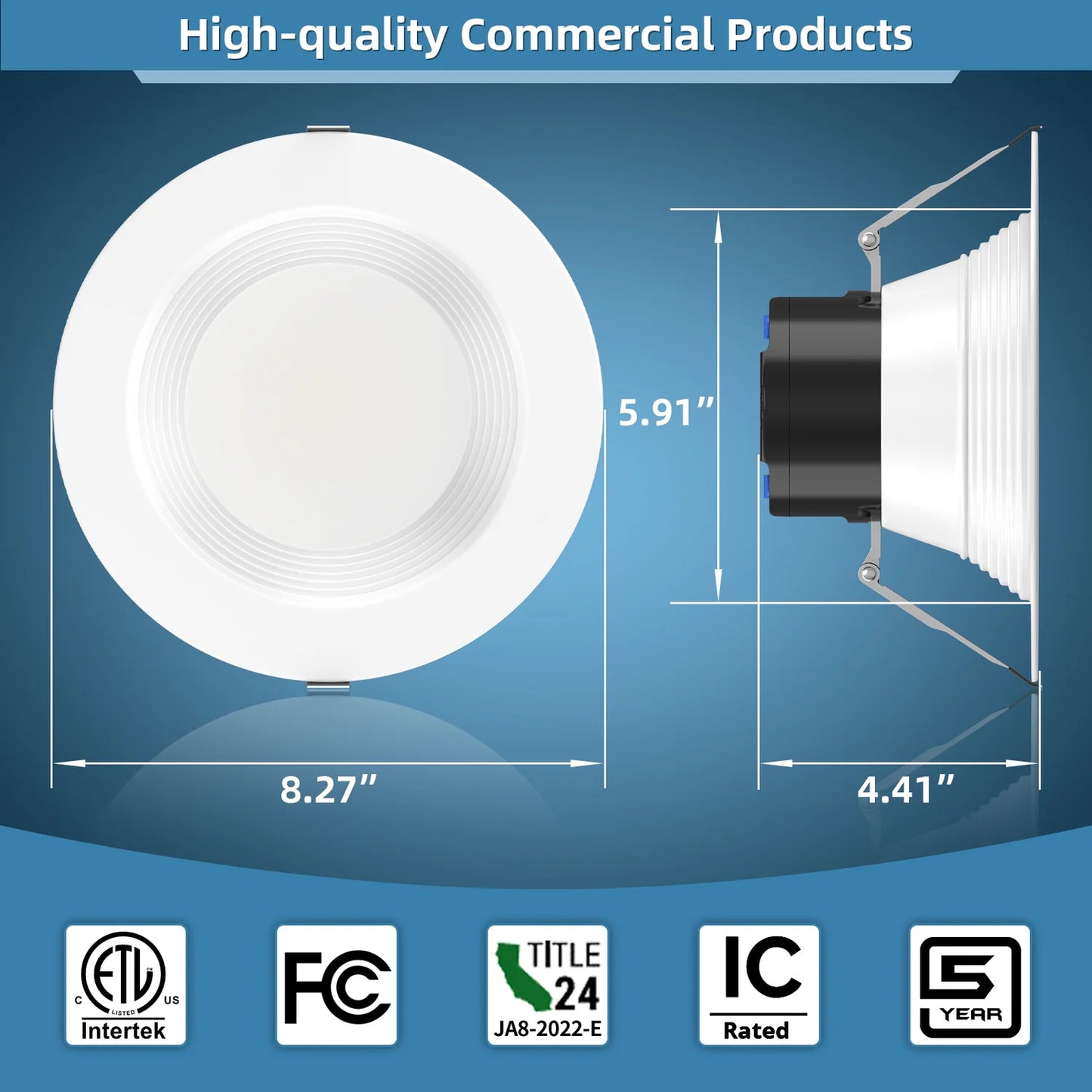 6" LED Commercial Downlight – DNL Series (6-Pack) | Selectable Wattage & CCT