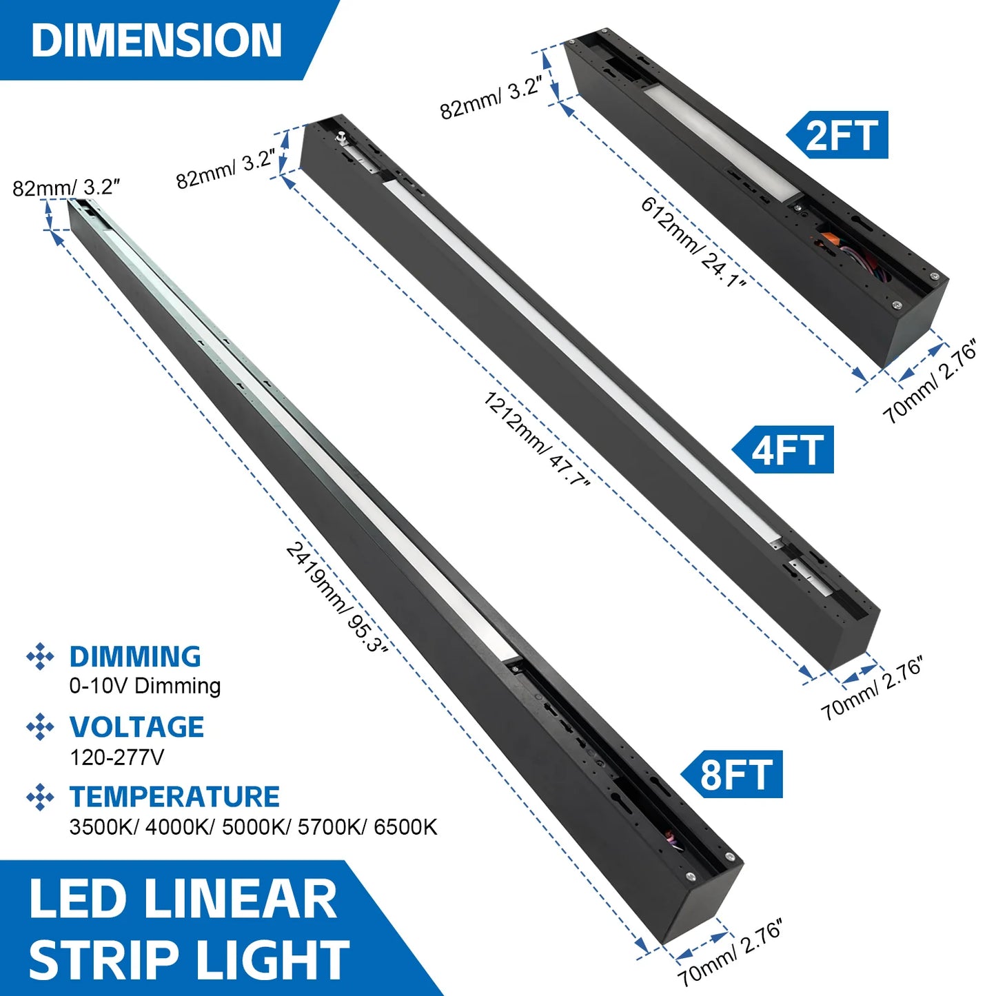 Lush Global Signature: LST Architectural Linear Series - 4ft | Pack of 4