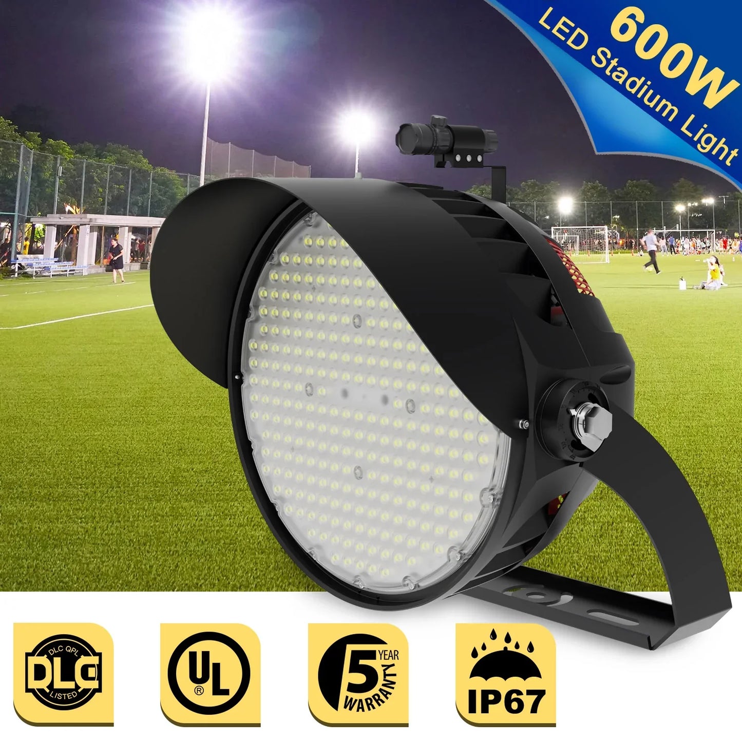 Lush Coliseum Pro LED Stadium Light | 600W | 90,000 Lumens | Standard & High Voltage