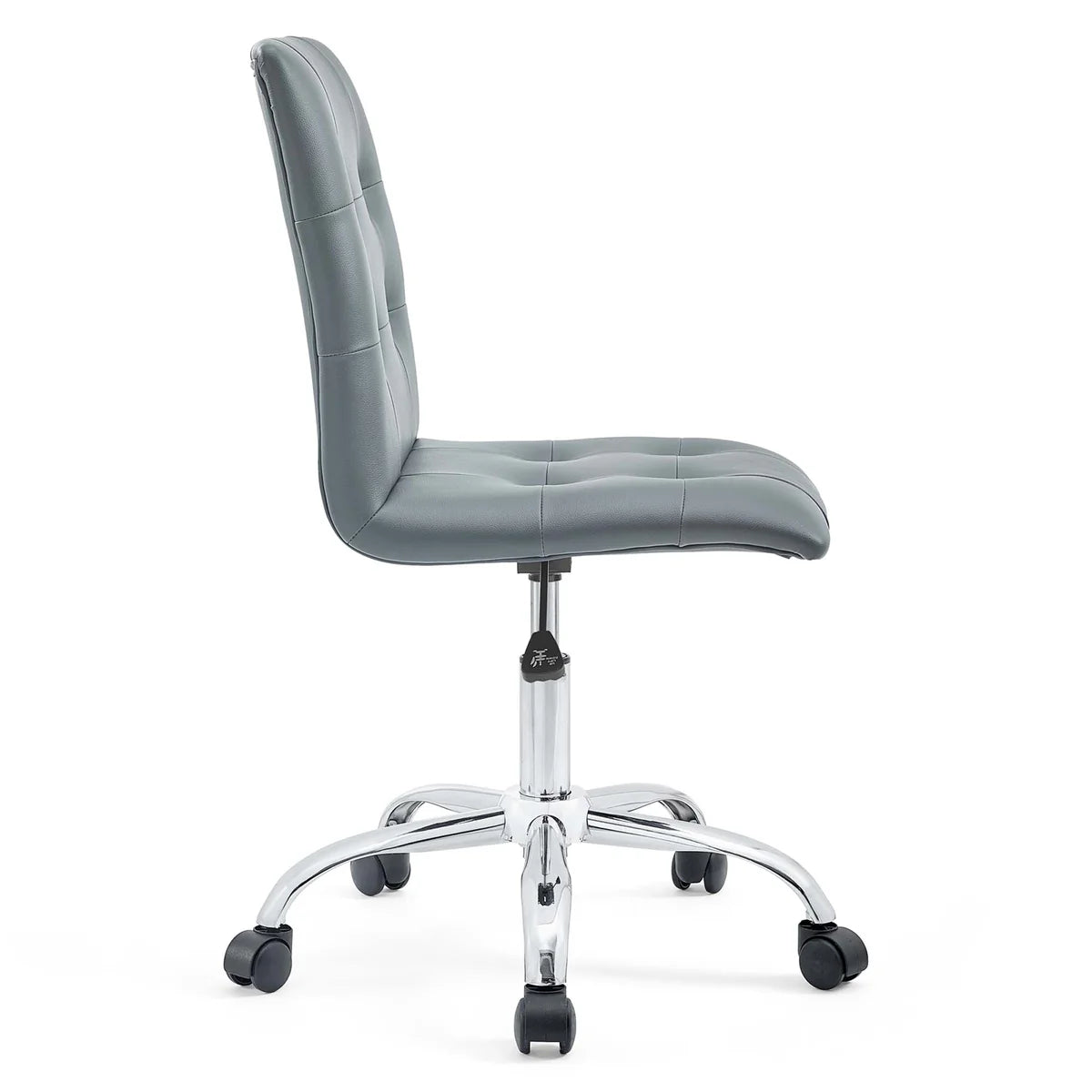 Prim White Armless Mid-Back Office Chair