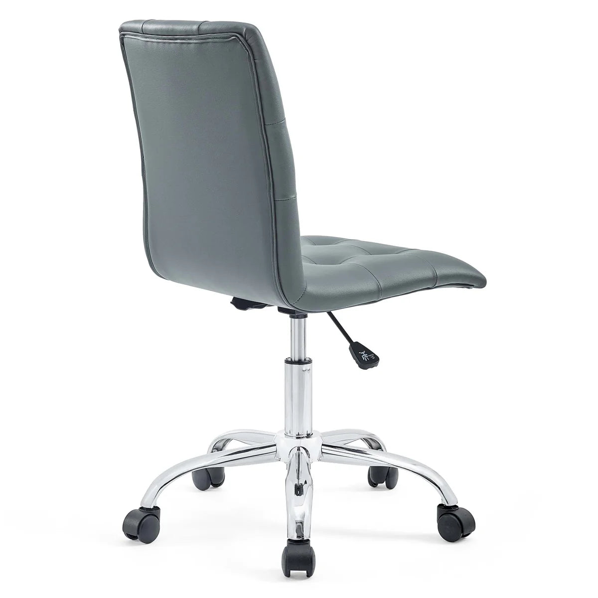 Prim White Armless Mid-Back Office Chair