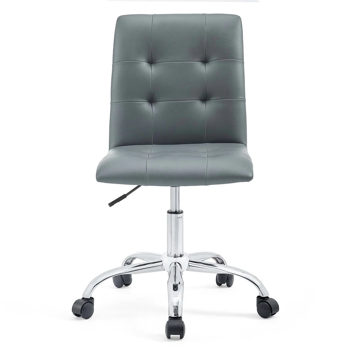 Prim White Armless Mid-Back Office Chair