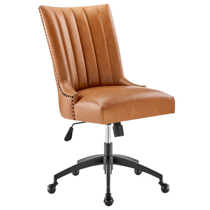 Empower Black & Tan Vegan Leather Office Chair