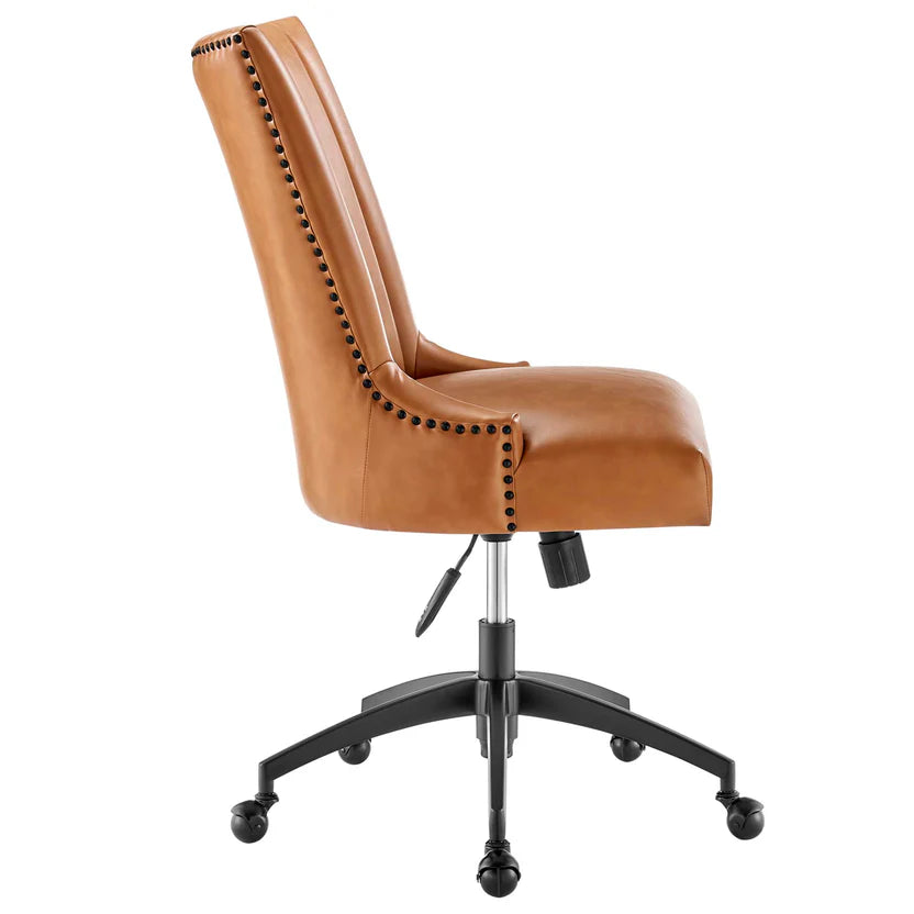Empower Black & Tan Vegan Leather Office Chair