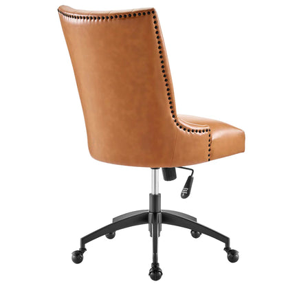 Empower Black & Tan Vegan Leather Office Chair