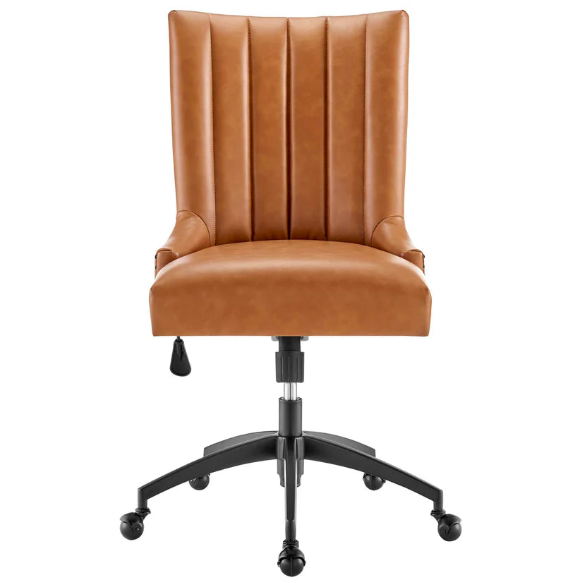 Empower Black & Tan Vegan Leather Office Chair