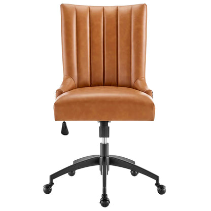 Empower Black & Tan Vegan Leather Office Chair