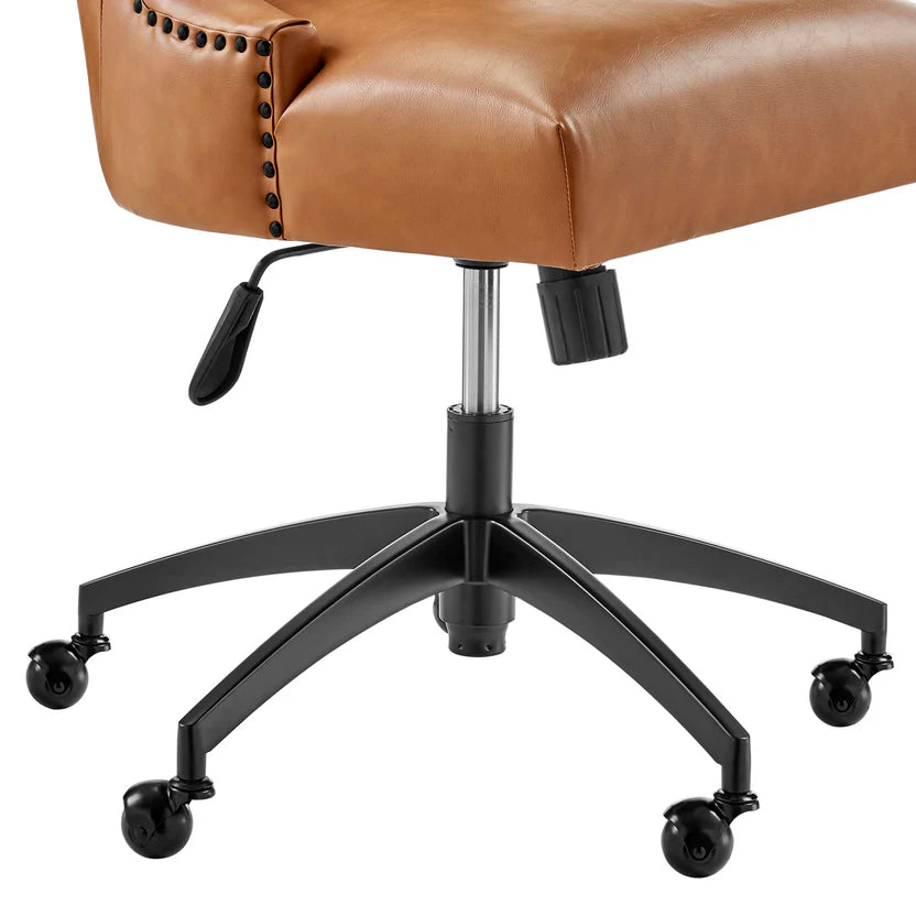 Empower Black & Tan Vegan Leather Office Chair