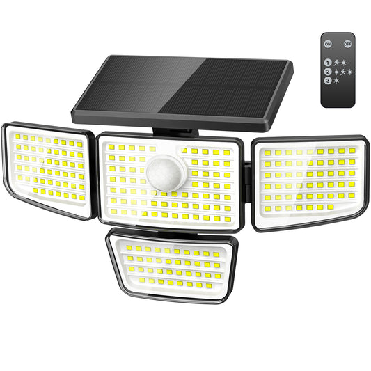 Solar Outdoor Wall Lights with Motion Sensor – Waterproof 6500K Daylight LED (2-Pack)
