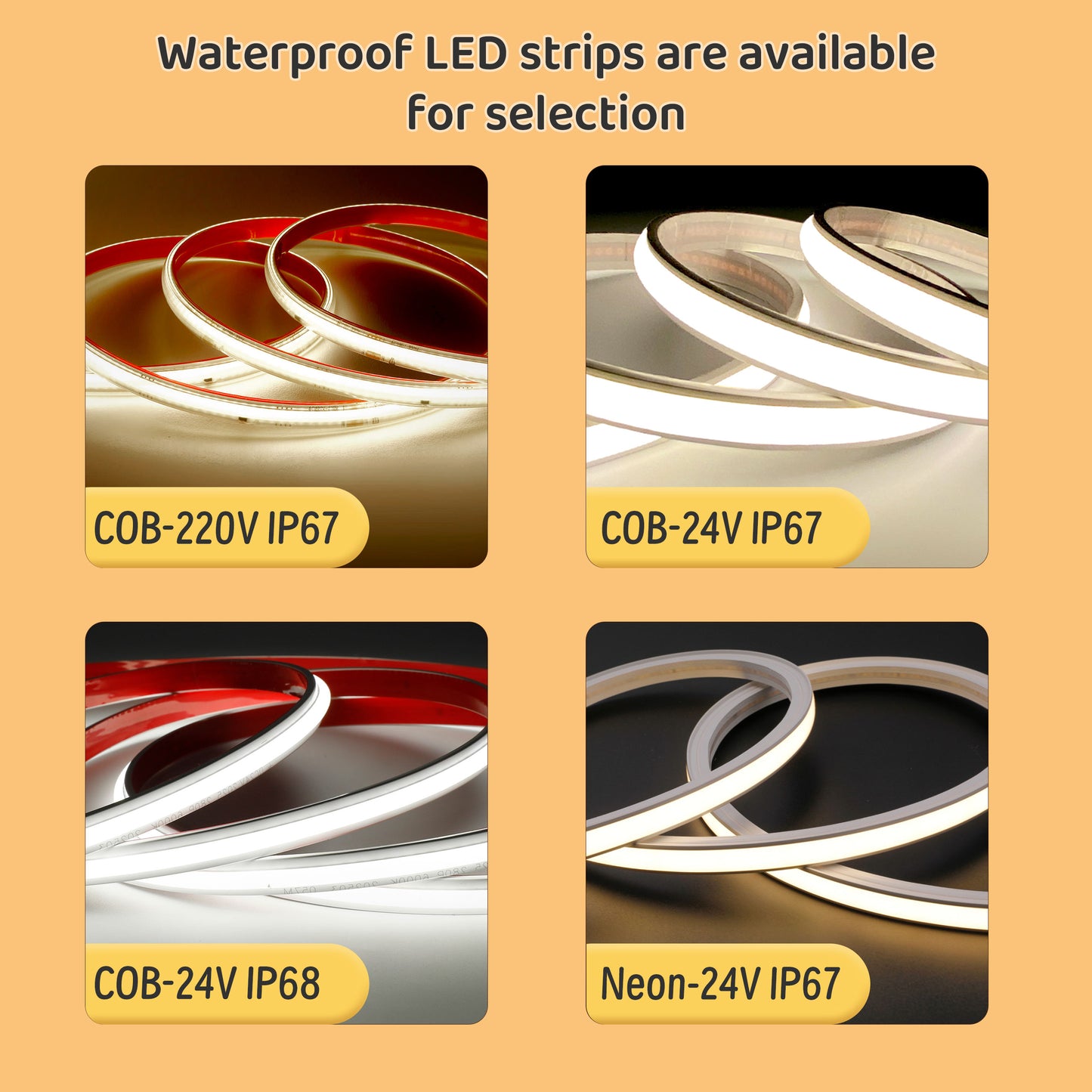 Lush Prime-Stream COB LED Strip | 100m Bulk Roll | IP65 Waterproof | Dot-Free Seamless Light