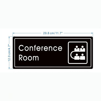 Lush Prime-Series Office Sign | Modern Black Acrylic | Self-Adhesive Name Plaque