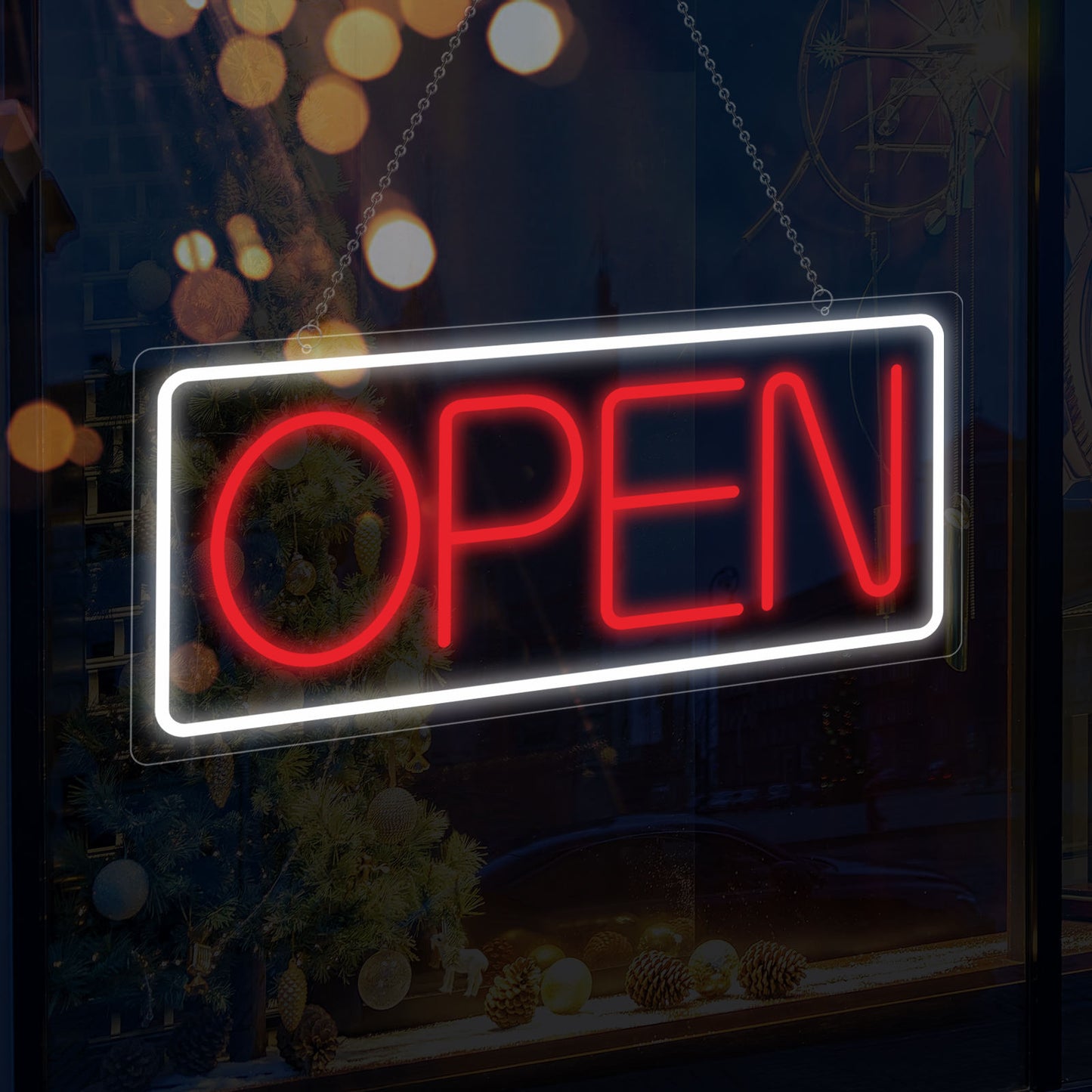 USB-Powered Vibrant Red Neon Open Sign by Lush Global Contracting