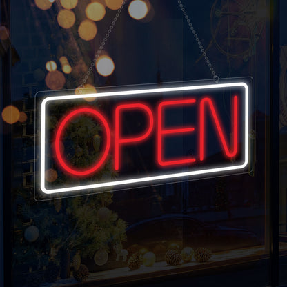 USB-Powered Vibrant Red Neon Open Sign by Lush Global Contracting