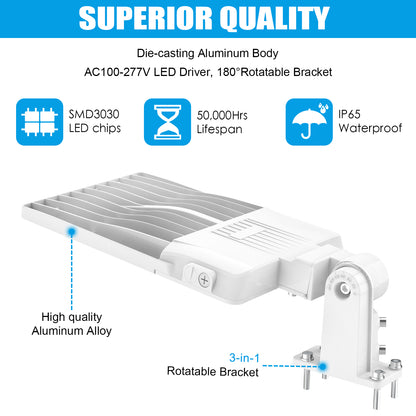 Lush Lumina Architectural LED Area Light | 100W - 320W | High-Clarity Protective Lens
