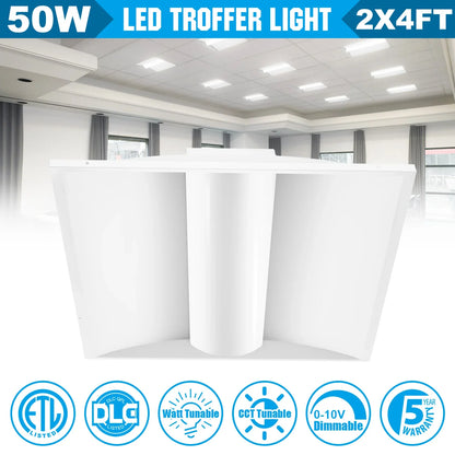 Lush Troffer-Pro Ultra 2x4 LED Center Basket Troffer 4-Pack