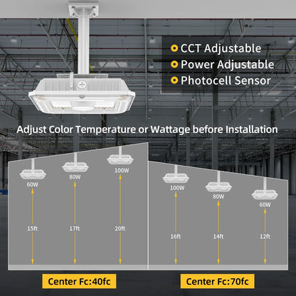 Lush Canopy-Pro | Tunable LED Canopy Light with Dusk-to-Dawn Photocell