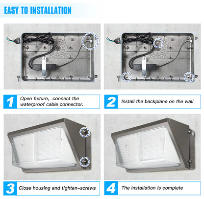 Lush Pro-Wall Max | 150W Industrial LED Wall Pack | 21,000 Lumens