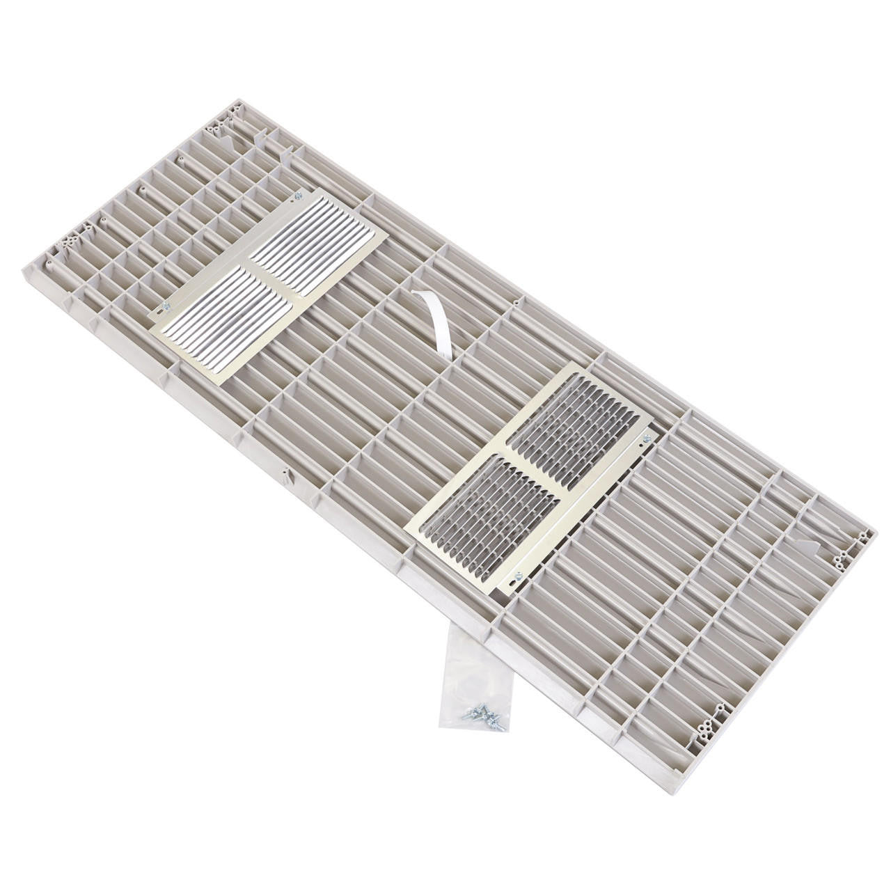 Amana PGK01 commercial Quiet White painted aluminum exterior grille front view