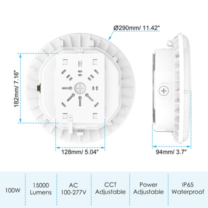 Lush Canopy-Pro Prime | Tunable Round LED Canopy Light | 60W-100W Options