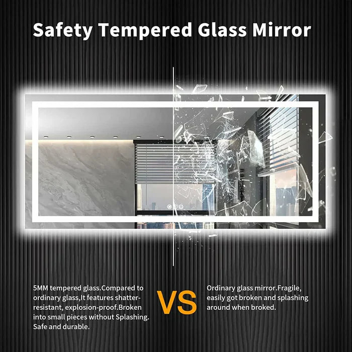 LED Bathroom Mirror – Backlit + Front Lit | Commercial Grade | Hospitality