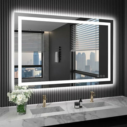 LED Bathroom Mirror – Backlit + Front Lit | Commercial Grade | Hospitality