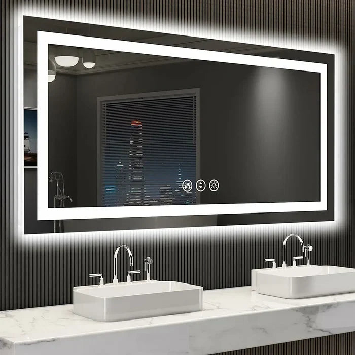 LED Bathroom Mirror – Backlit + Front Lit | Commercial Grade | Hospitality