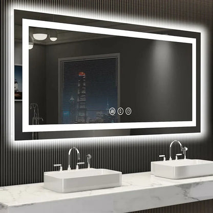 LED Bathroom Mirror – Backlit + Front Lit | Commercial Grade | Hospitality