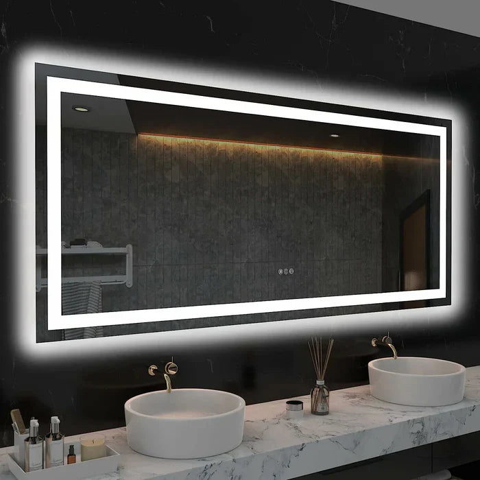 LED Bathroom Mirror – Backlit + Front Lit | Commercial Grade | Hospitality
