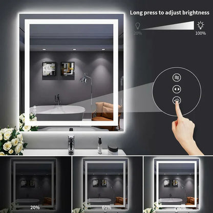 LED Bathroom Mirror – Backlit + Front Lit | Commercial Grade | Hospitality