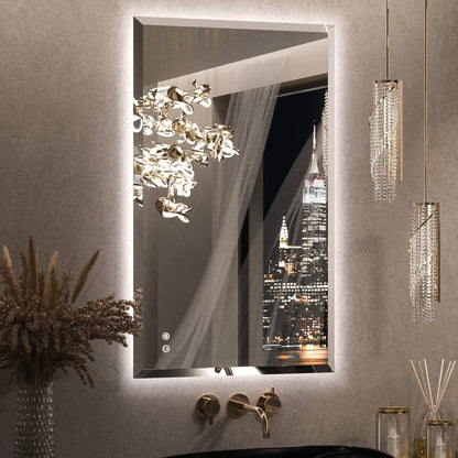 Commercial LED Bathroom Mirror for Motels | Backlit | Anti-Fog | UL Listed
