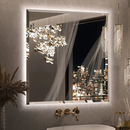 Commercial LED Bathroom Mirror for Motels | Backlit | Anti-Fog | UL Listed